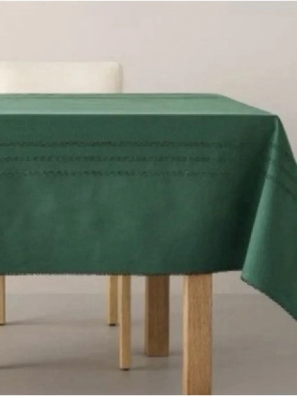 Hearth and Hand with Magnolia 60” x 84” tonal trim green tablecloth. NWT.